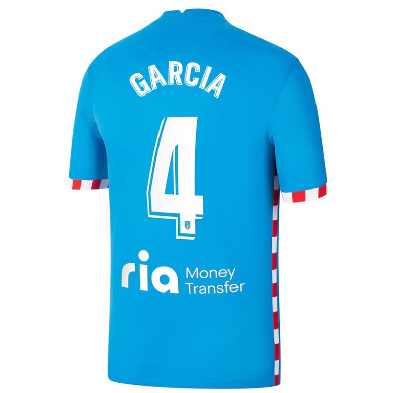 Lapset Jalkapallo Alvaro Garcia #4 Sininen 3. Paita 2021/22 Lyhythihainen Paita T-paita