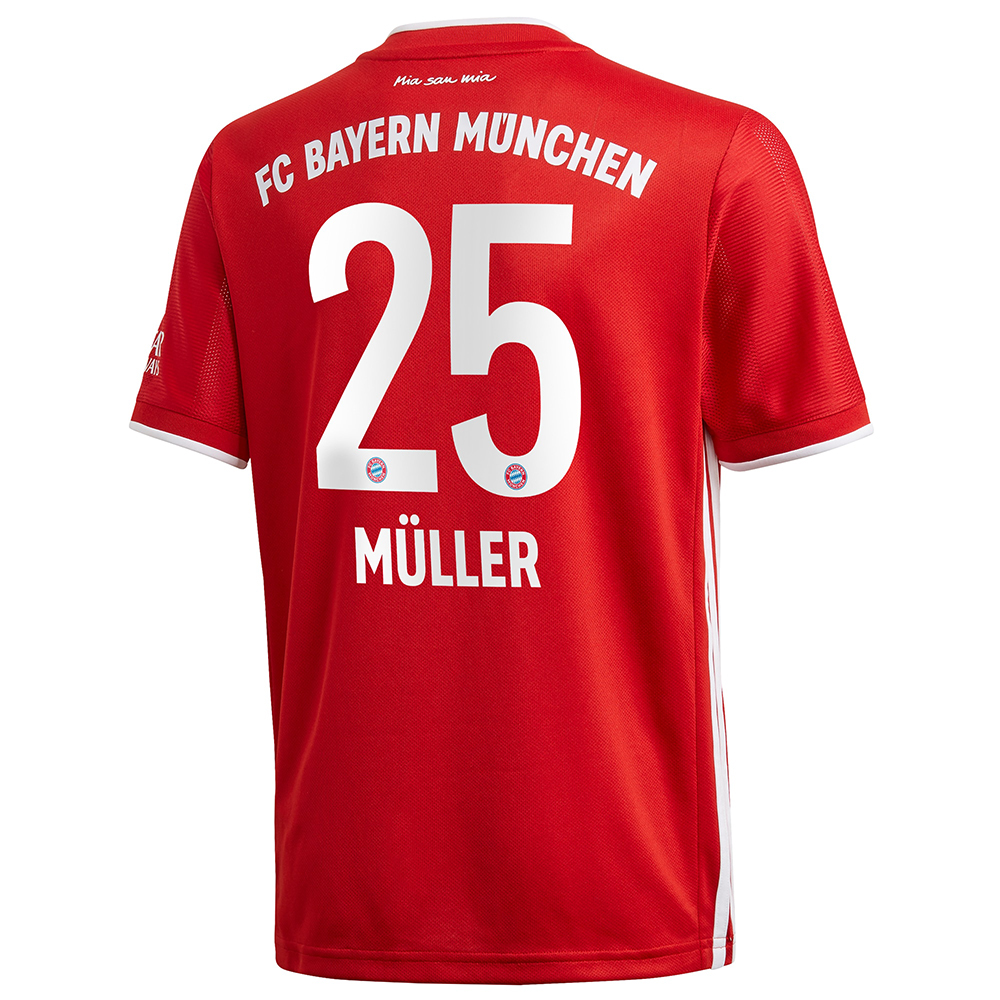 Lapset Jalkapallo Thomas Muller #25 Kotipaita Punainen Pelipaita 2020/21 Lyhythihainen Paita