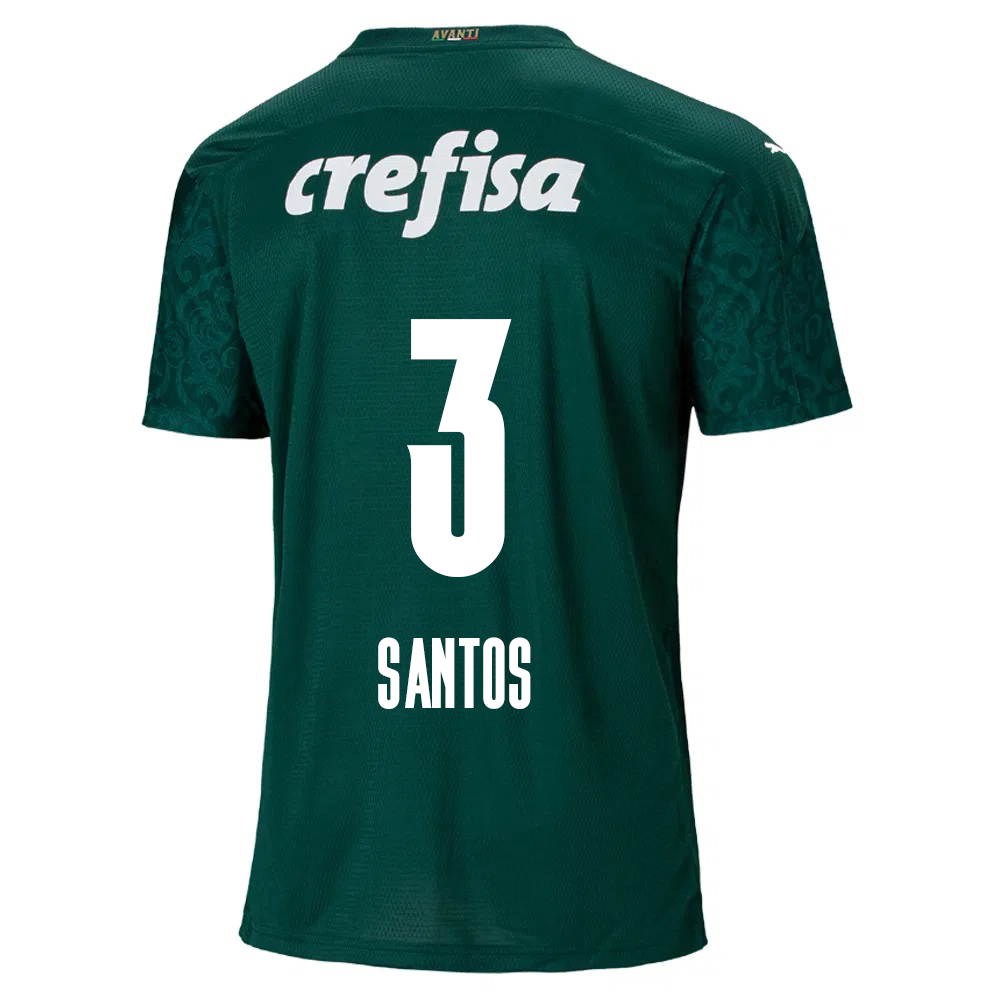 Lapset Jalkapallo Emerson Santos #3 Kotipaita Vihreä Pelipaita 2020/21 Lyhythihainen Paita