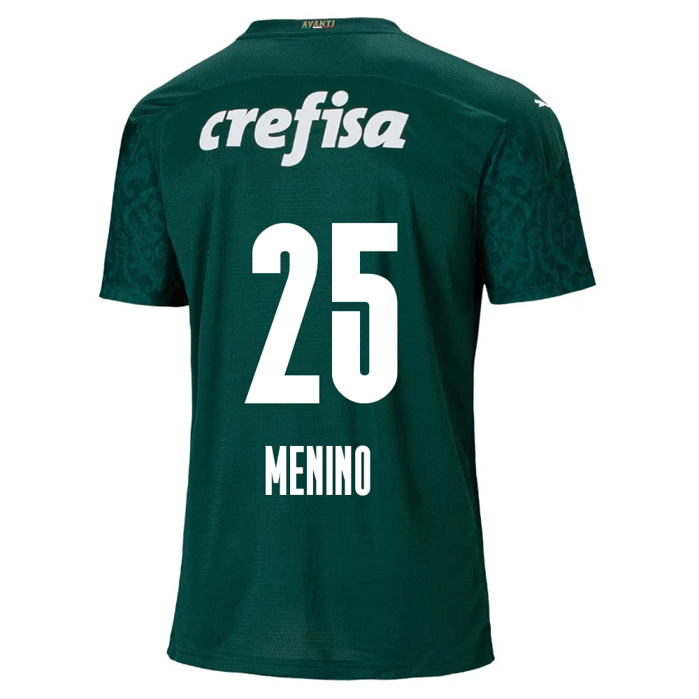 Lapset Jalkapallo Gabriel Menino #25 Kotipaita Vihreä Pelipaita 2020/21 Lyhythihainen Paita