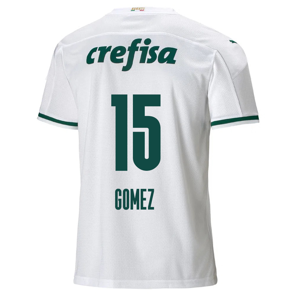 Lapset Jalkapallo Gustavo Gomez #15 Vieraspaita Valkoinen Pelipaita 2020/21 Lyhythihainen Paita