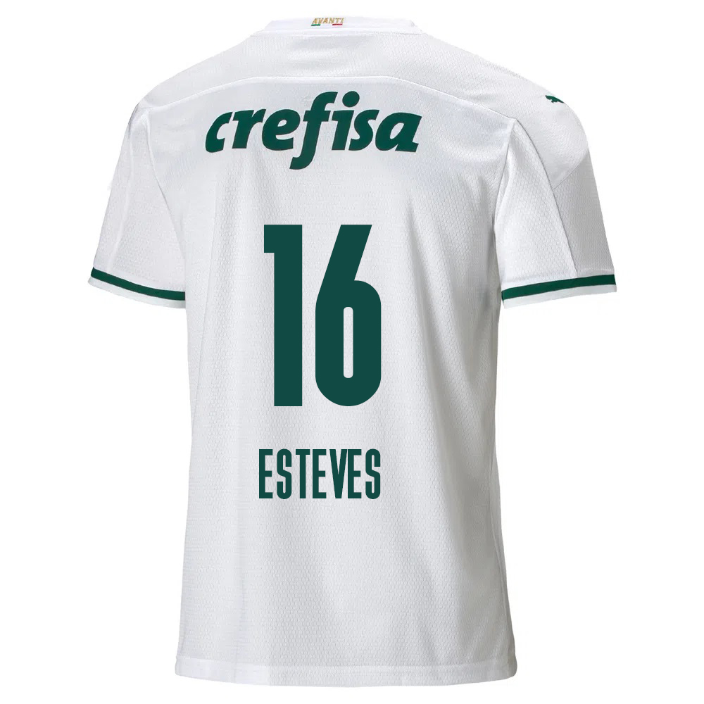 Lapset Jalkapallo Lucas Esteves #16 Vieraspaita Valkoinen Pelipaita 2020/21 Lyhythihainen Paita