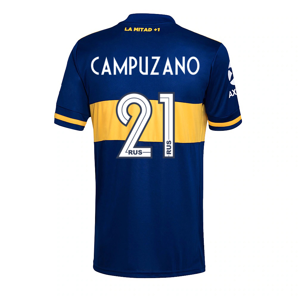 Lapset Jalkapallo Jorman Campuzano #21 Kotipaita Kuninkaallisen Sininen Pelipaita 2020/21 Lyhythihainen Paita