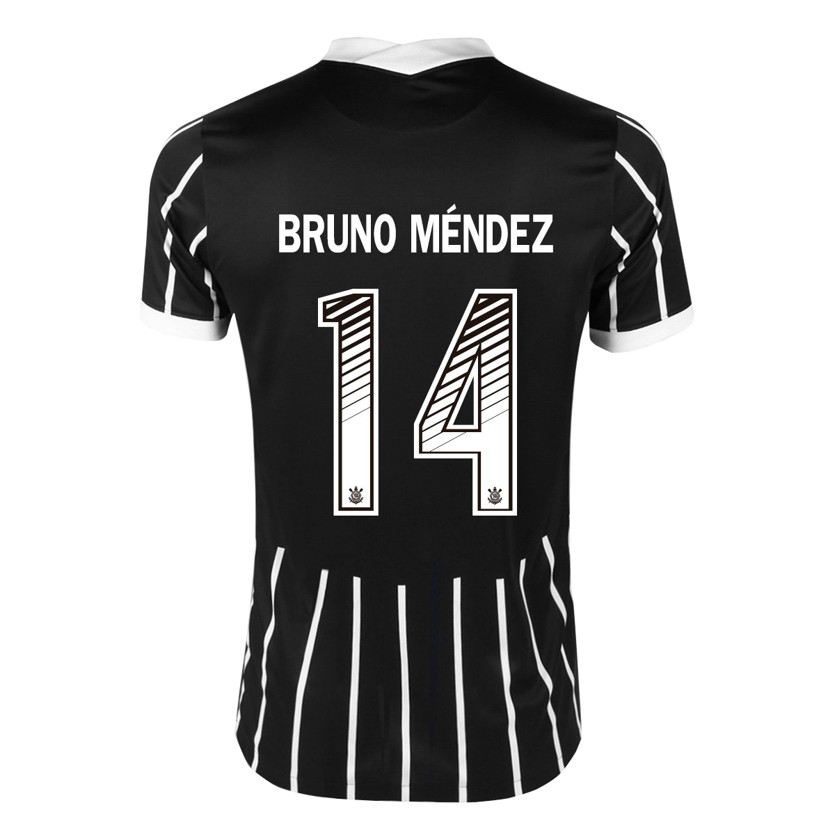 Lapset Jalkapallo Bruno Mendez #14 Vieraspaita Musta Pelipaita 2020/21 Lyhythihainen Paita