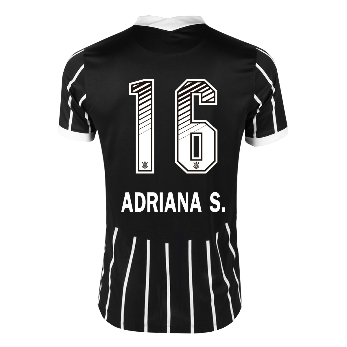 Lapset Jalkapallo Adriana S. #16 Vieraspaita Musta Pelipaita 2020/21 Lyhythihainen Paita