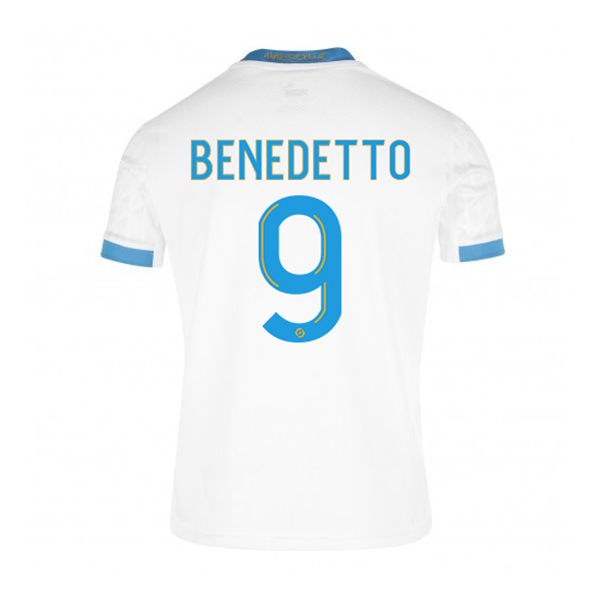 Lapset Jalkapallo Dario Benedetto #9 Kotipaita Valkoinen Sininen Pelipaita 2020/21 Lyhythihainen Paita