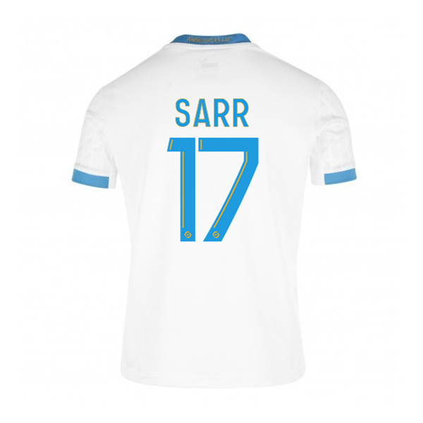 Lapset Jalkapallo Bouna Sarr #17 Kotipaita Valkoinen Sininen Pelipaita 2020/21 Lyhythihainen Paita