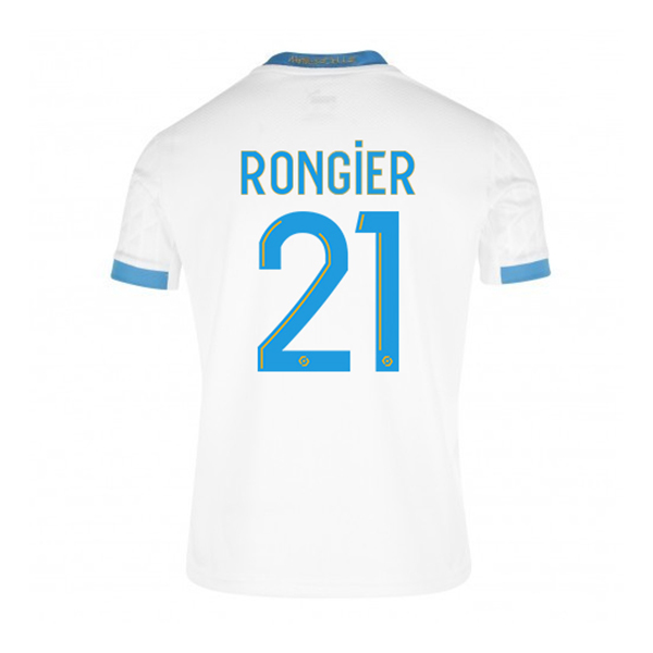 Lapset Jalkapallo Valentin Rongier #21 Kotipaita Valkoinen Sininen Pelipaita 2020/21 Lyhythihainen Paita