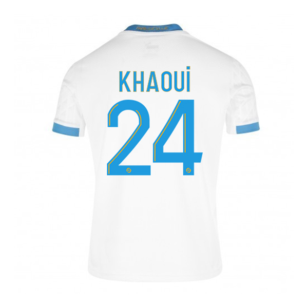 Lapset Jalkapallo Saîf-eddine Khaoui #24 Kotipaita Valkoinen Sininen Pelipaita 2020/21 Lyhythihainen Paita