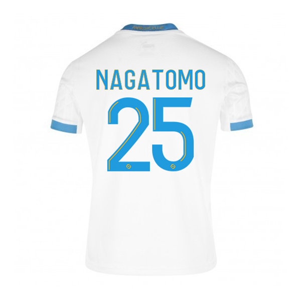 Lapset Jalkapallo Yuto Nagatomo #25 Kotipaita Valkoinen Sininen Pelipaita 2020/21 Lyhythihainen Paita