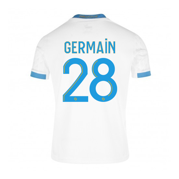 Lapset Jalkapallo Valere Germain #28 Kotipaita Valkoinen Sininen Pelipaita 2020/21 Lyhythihainen Paita