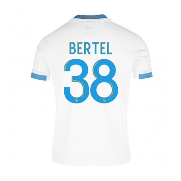 Lapset Jalkapallo Ugo Bertelli #38 Kotipaita Valkoinen Sininen Pelipaita 2020/21 Lyhythihainen Paita