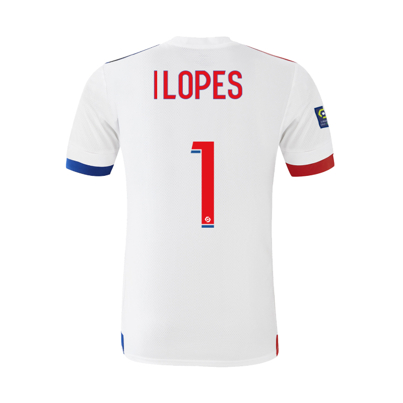 Lapset Jalkapallo Anthony Lopes #1 Kotipaita Valkoinen Pelipaita 2020/21 Lyhythihainen Paita