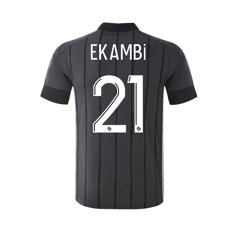 Lapset Jalkapallo Karl Toko Ekambi #21 Vieraspaita Harmaa Pelipaita 2020/21 Lyhythihainen Paita