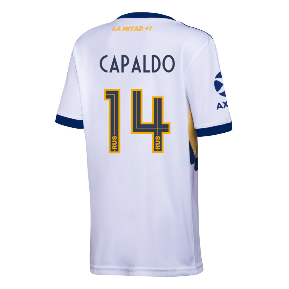 Lapset Jalkapallo Nicolas Capaldo #14 Vieraspaita Valkoinen Pelipaita 2020/21 Lyhythihainen Paita