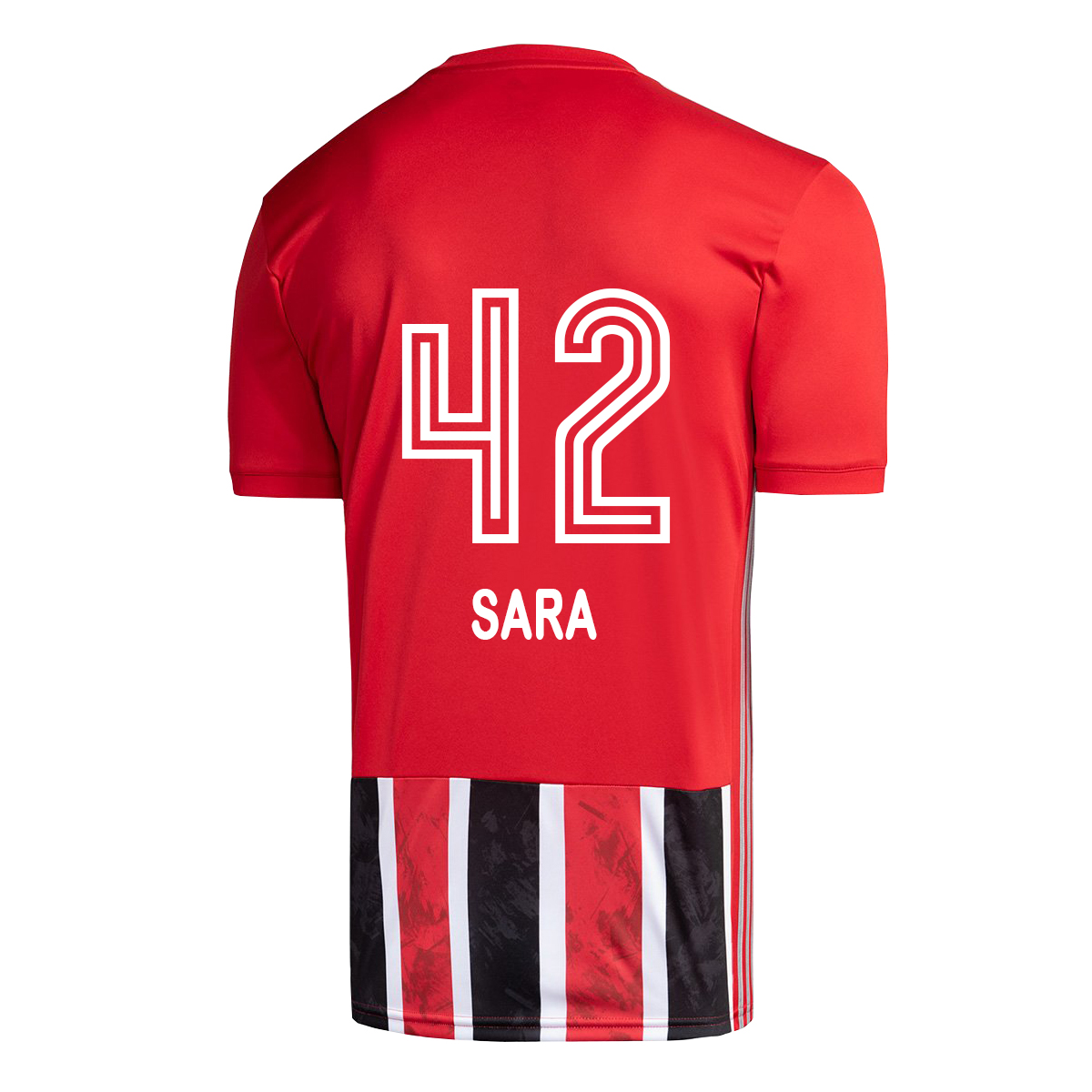 Lapset Jalkapallo Gabriel Sara #42 Vieraspaita Punainen Pelipaita 2020/21 Lyhythihainen Paita