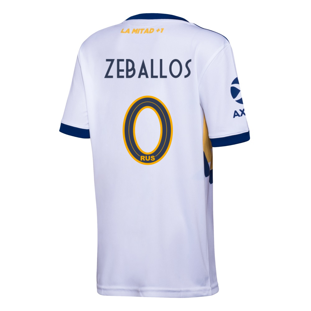 Lapset Jalkapallo Exequiel Zeballos #0 Vieraspaita Valkoinen Pelipaita 2020/21 Lyhythihainen Paita