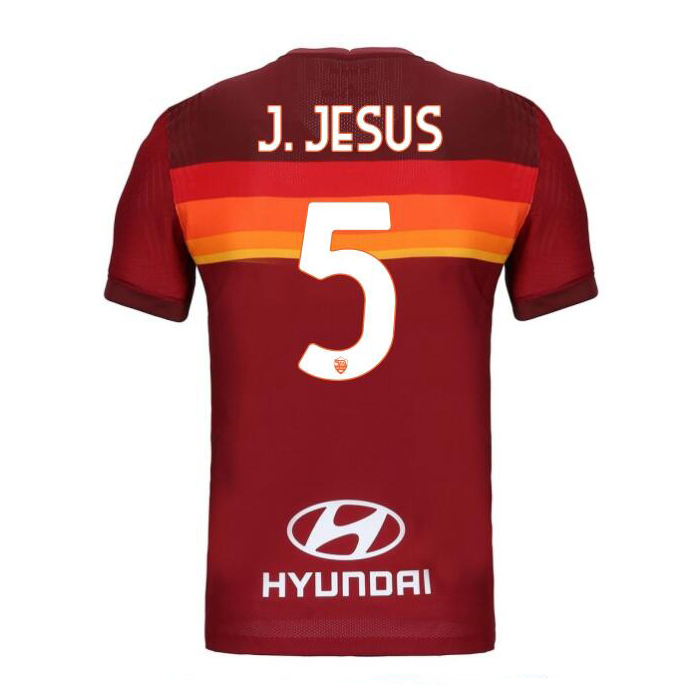 Lapset Jalkapallo Juan Jesus #5 Kotipaita Punainen Pelipaita 2020/21 Lyhythihainen Paita