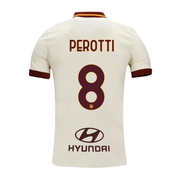 Lapset Jalkapallo Diego Perotti #8 Vieraspaita Samppanja Pelipaita 2020/21 Lyhythihainen Paita