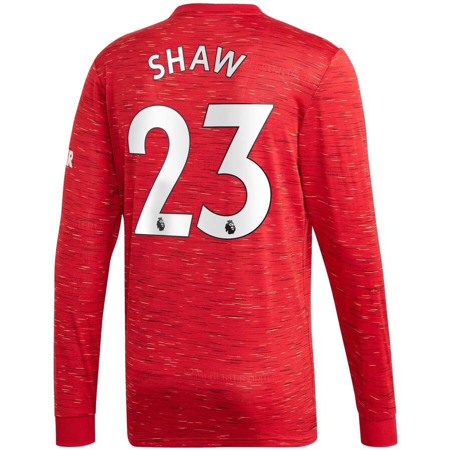 Lapset Jalkapallo Luke Shaw #23 Kotipaita Punainen Pelipaita 2020/21 Lyhythihainen Paita