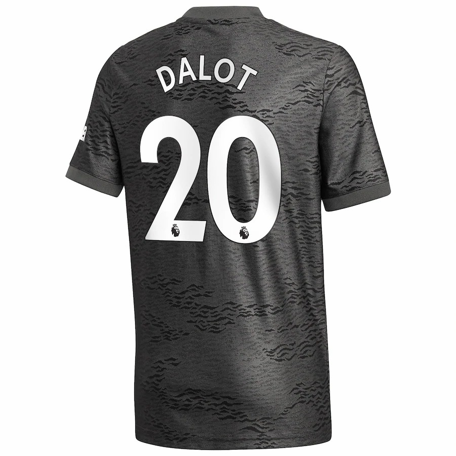 Lapset Jalkapallo Diogo Dalot #20 Vieraspaita Musta Pelipaita 2020/21 Lyhythihainen Paita