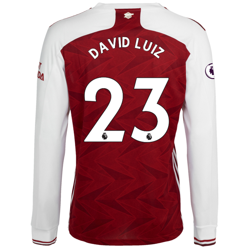 Lapset Jalkapallo David Luiz #23 Kotipaita Valkoinen Punainen Pelipaita 2020/21 Lyhythihainen Paita