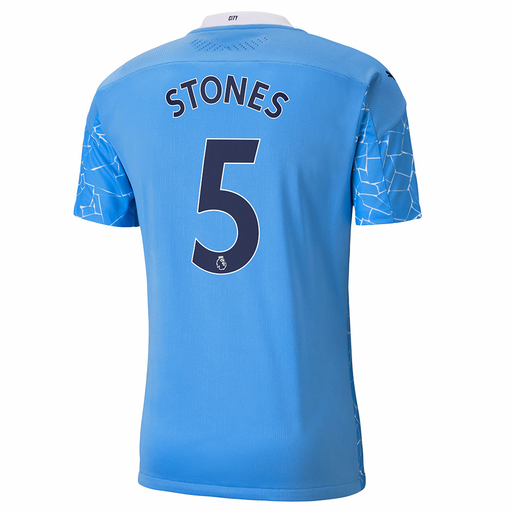Lapset Jalkapallo John Stones #5 Kotipaita Sininen Pelipaita 2020/21 Lyhythihainen Paita