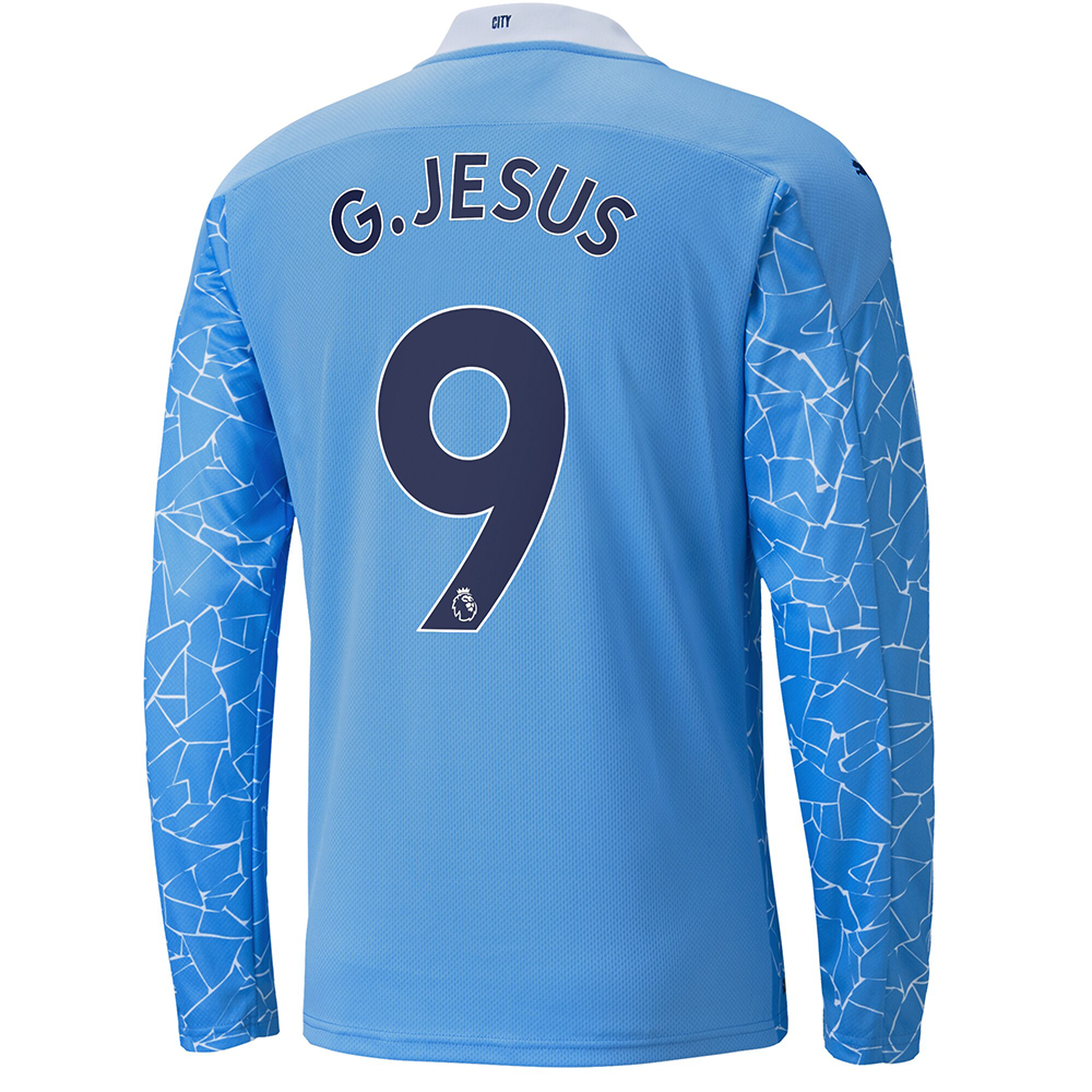 Lapset Jalkapallo Gabriel Jesus #9 Kotipaita Sininen Pelipaita 2020/21 Lyhythihainen Paita
