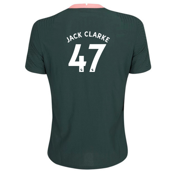 Lapset Jalkapallo Jack Clarke #47 Vieraspaita Tummanvihreä Pelipaita 2020/21 Lyhythihainen Paita