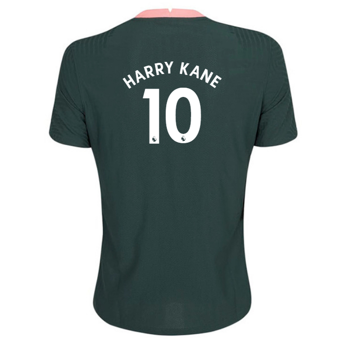 Lapset Jalkapallo Harry Kane #10 Vieraspaita Tummanvihreä Pelipaita 2020/21 Lyhythihainen Paita