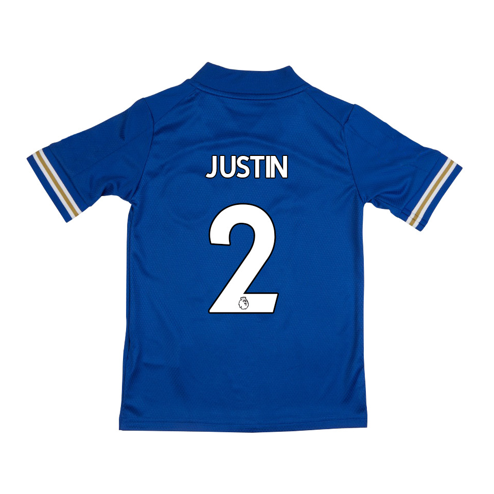 Lapset Jalkapallo James Justin #2 Kotipaita Sininen Pelipaita 2020/21 Lyhythihainen Paita