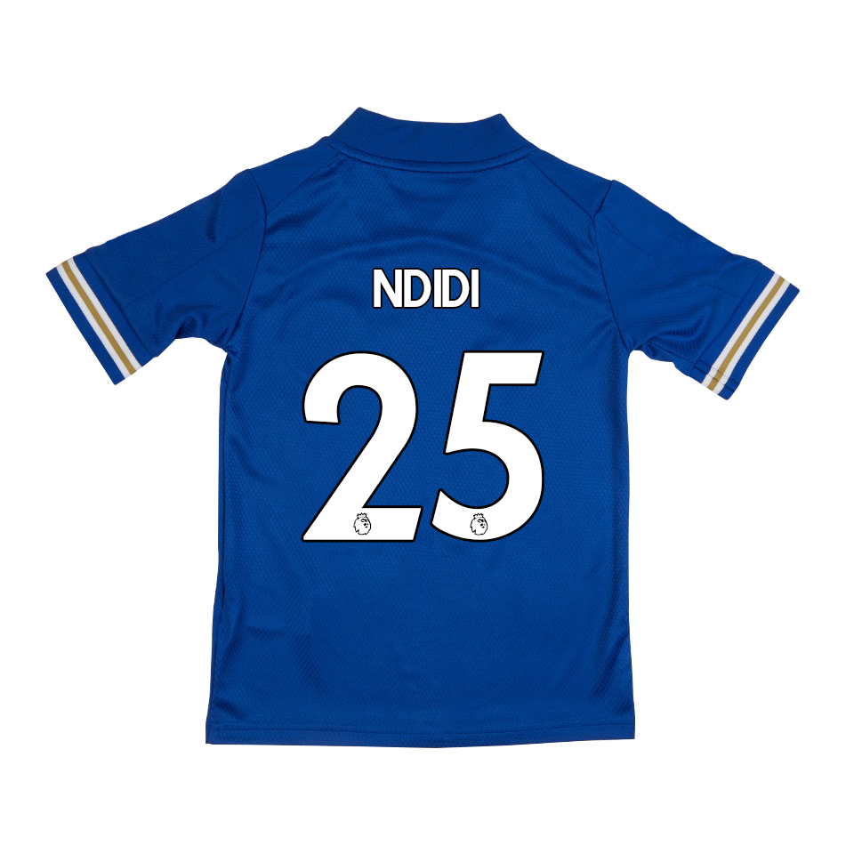 Lapset Jalkapallo Wilfred Ndidi #25 Kotipaita Sininen Pelipaita 2020/21 Lyhythihainen Paita