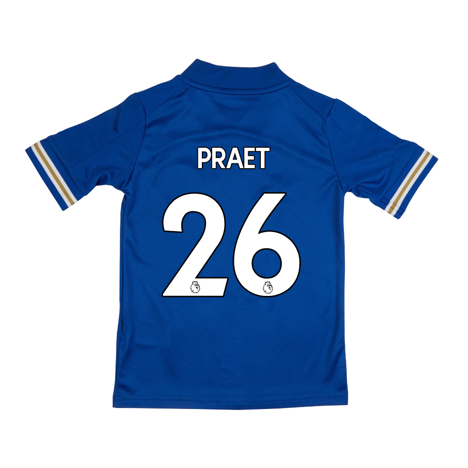 Lapset Jalkapallo Dennis Praet #26 Kotipaita Sininen Pelipaita 2020/21 Lyhythihainen Paita