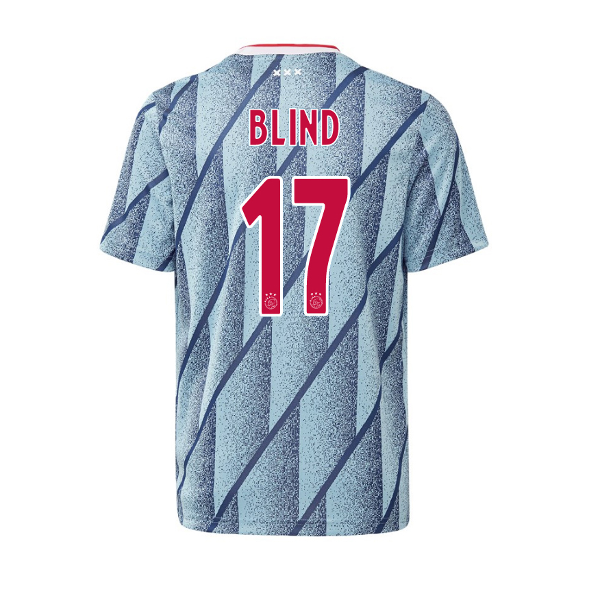 Lapset Jalkapallo Daley Blind #17 Vieraspaita Sininen Pelipaita 2020/21 Lyhythihainen Paita