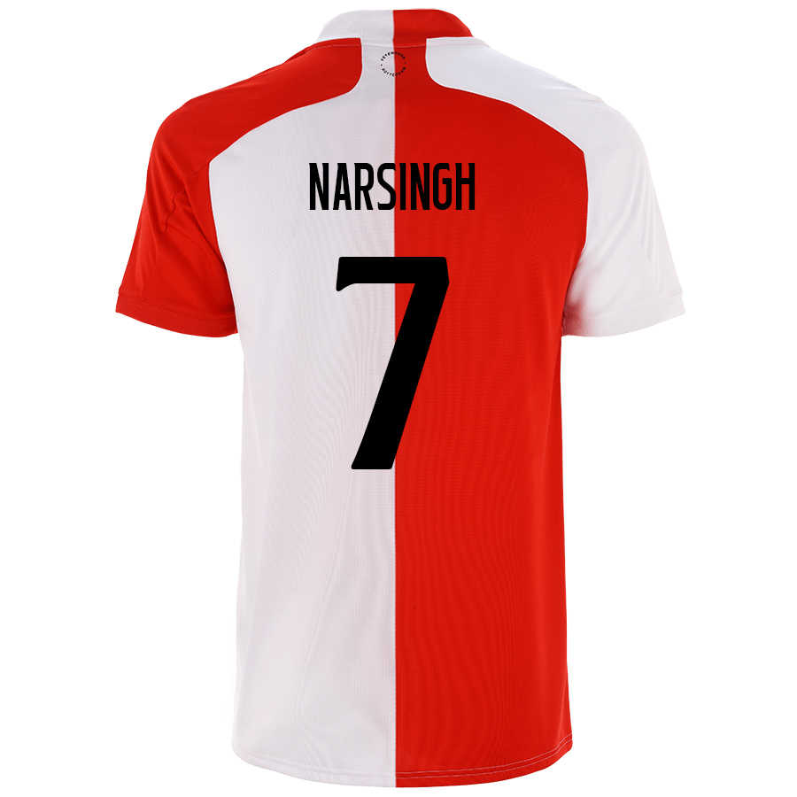 Lapset Jalkapallo Luciano Narsingh #7 Kotipaita Punainen Valkoinen Pelipaita 2020/21 Lyhythihainen Paita