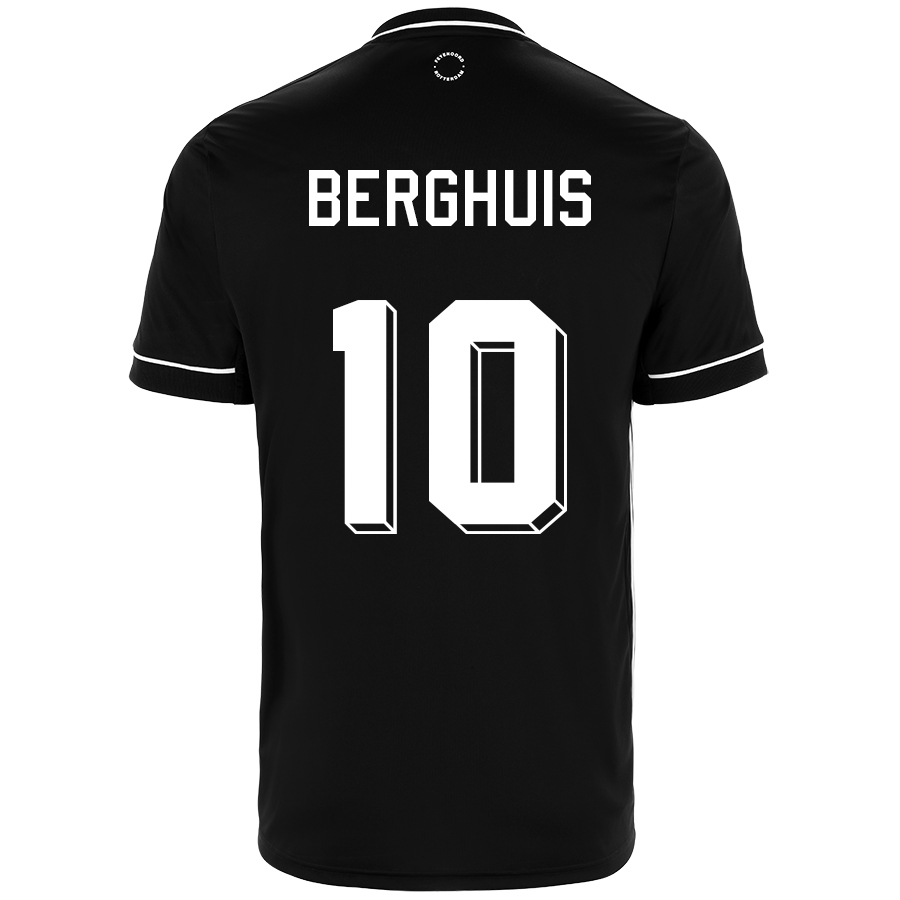 Lapset Jalkapallo Steven Berghuis #10 Vieraspaita Musta Pelipaita 2020/21 Lyhythihainen Paita