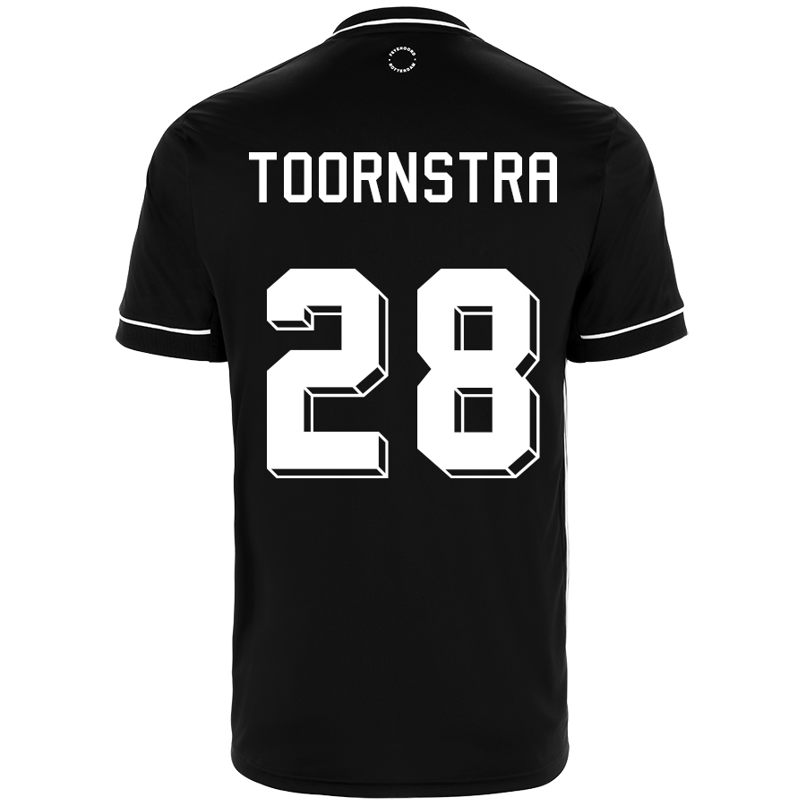 Lapset Jalkapallo Jens Toornstra #28 Vieraspaita Musta Pelipaita 2020/21 Lyhythihainen Paita