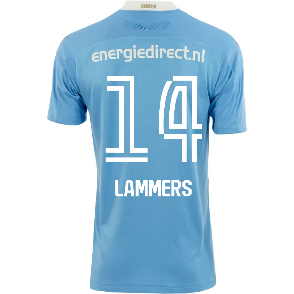 Lapset Jalkapallo Sam Lammers #14 Vieraspaita Sininen Pelipaita 2020/21 Lyhythihainen Paita
