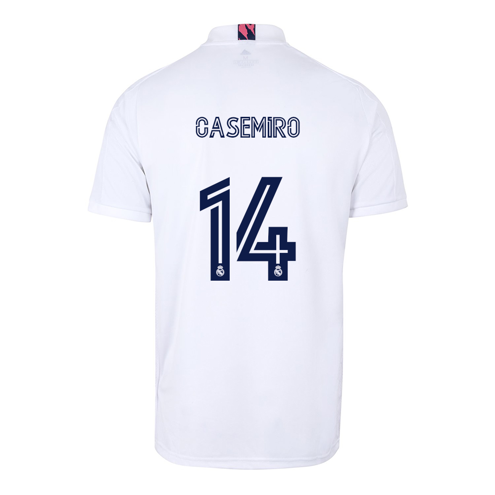 Lapset Jalkapallo Casemiro #14 Kotipaita Valkoinen Pelipaita 2020/21 Lyhythihainen Paita