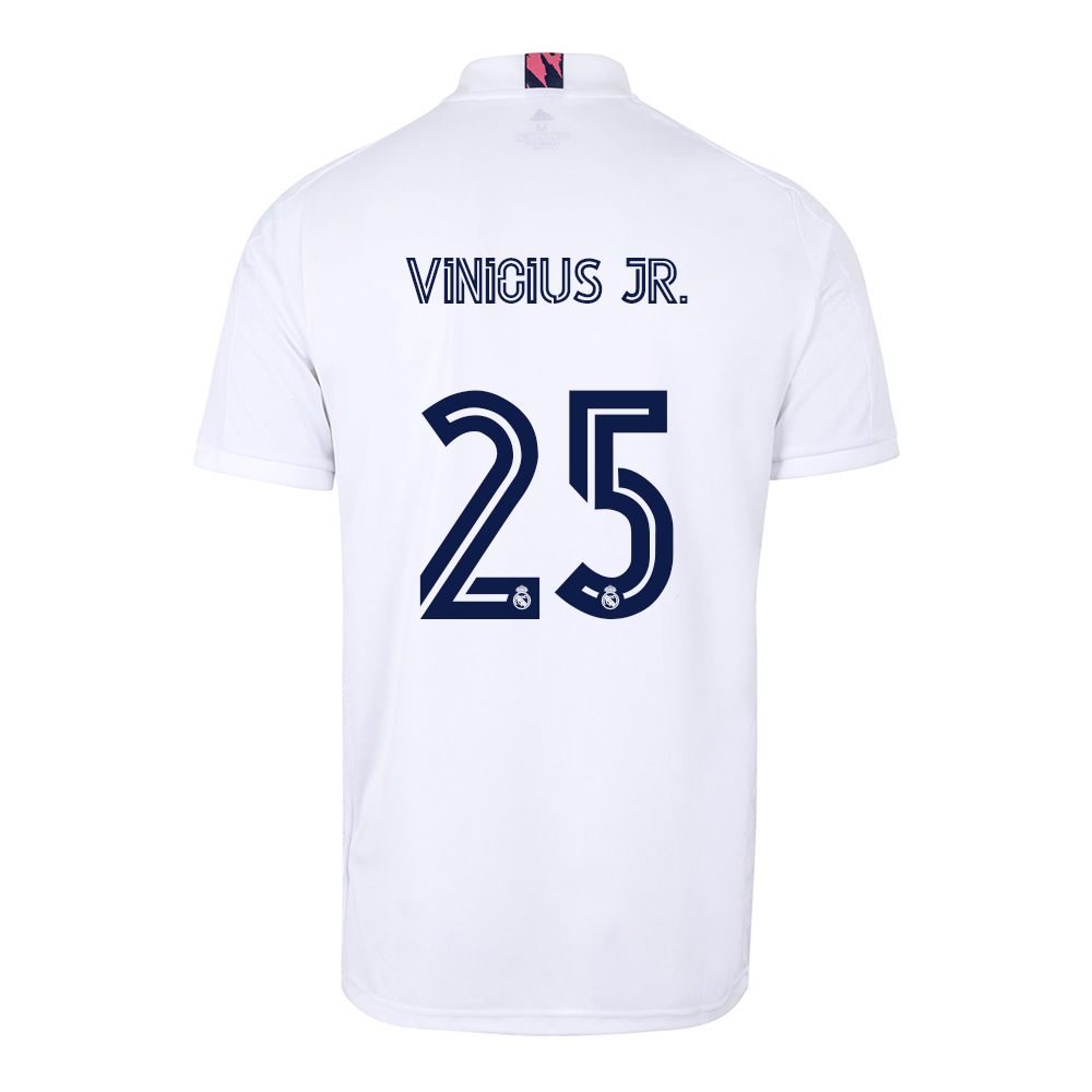Lapset Jalkapallo Vinicius Junior #25 Kotipaita Valkoinen Pelipaita 2020/21 Lyhythihainen Paita