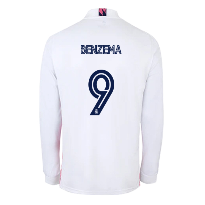 Lapset Jalkapallo Karim Benzema #9 Kotipaita Valkoinen Pelipaita 2020/21 Lyhythihainen Paita