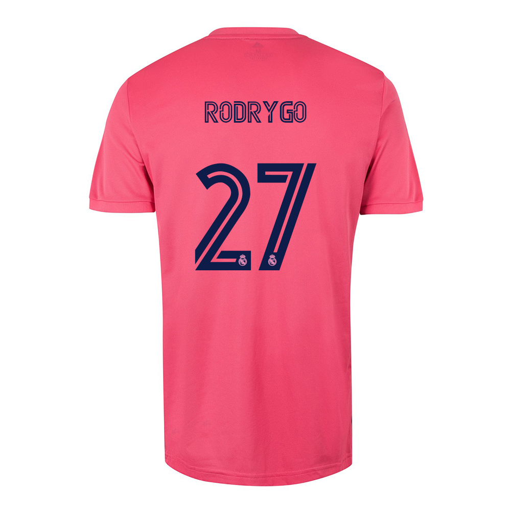 Lapset Jalkapallo Rodrygo #27 Vieraspaita Vaaleanpunainen Pelipaita 2020/21 Lyhythihainen Paita
