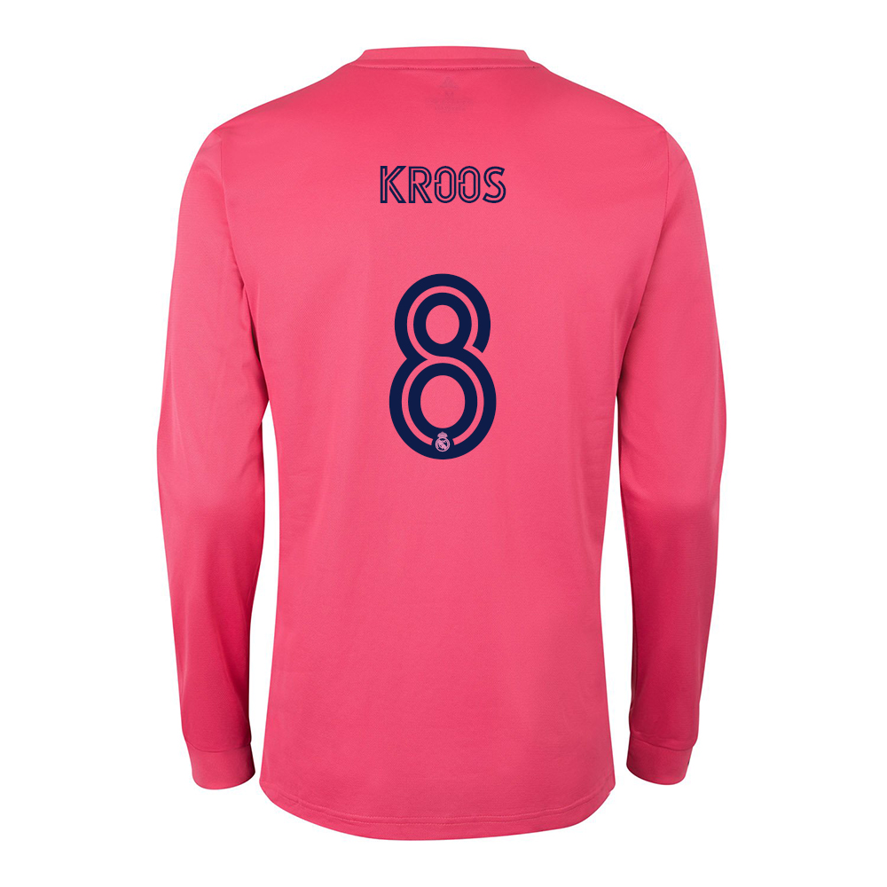 Lapset Jalkapallo Toni Kroos #8 Vieraspaita Vaaleanpunainen Pelipaita 2020/21 Lyhythihainen Paita