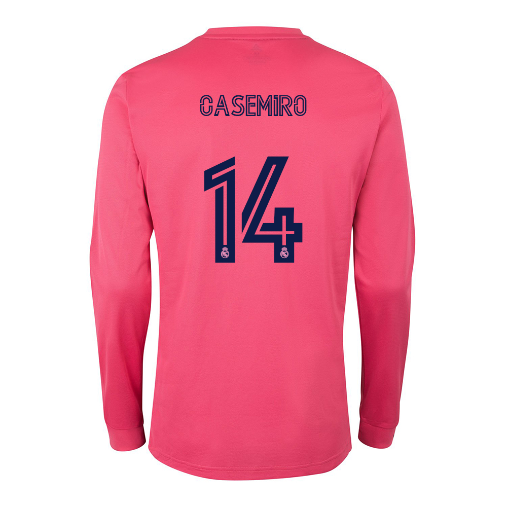 Lapset Jalkapallo Casemiro #14 Vieraspaita Vaaleanpunainen Pelipaita 2020/21 Lyhythihainen Paita