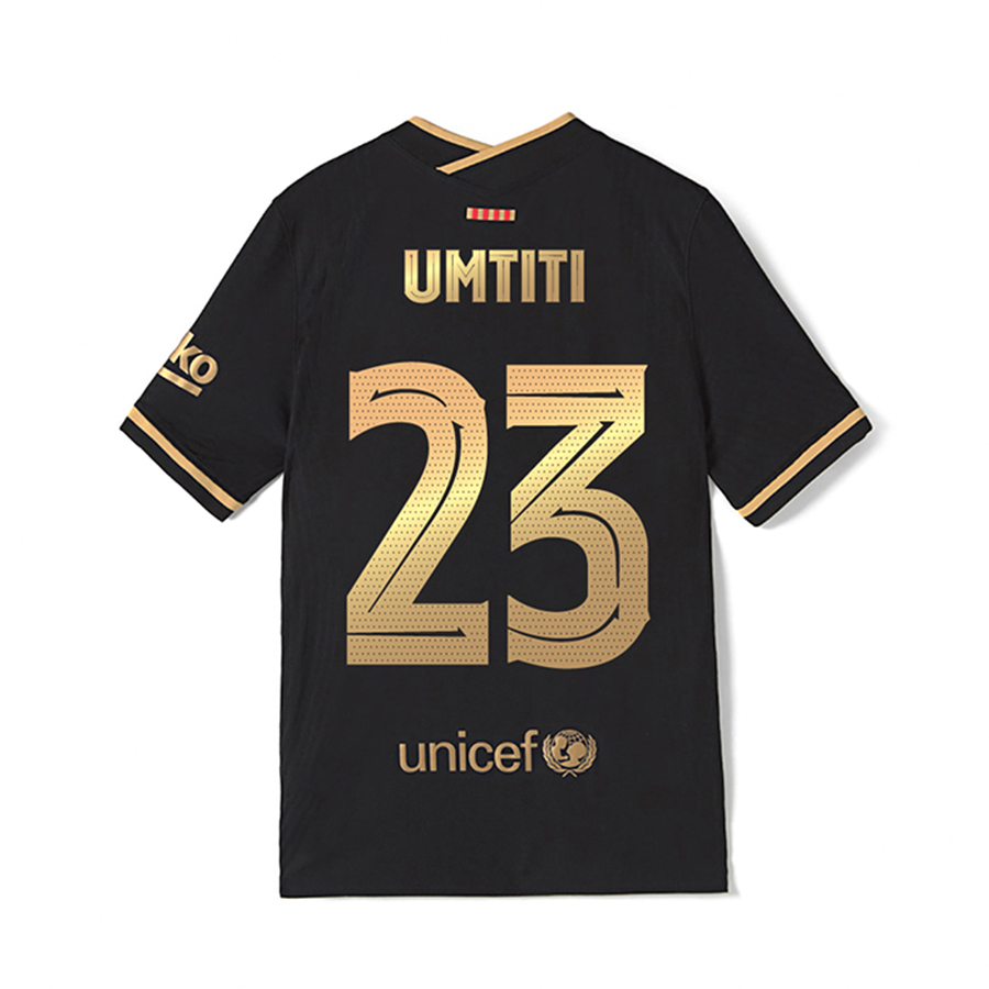 Lapset Jalkapallo Samuel Umtiti #23 Vieraspaita Musta Pelipaita 2020/21 Lyhythihainen Paita