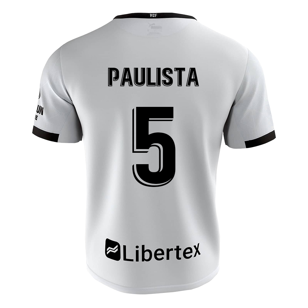 Lapset Jalkapallo Gabriel Paulista #5 Kotipaita Valkoinen Pelipaita 2020/21 Lyhythihainen Paita
