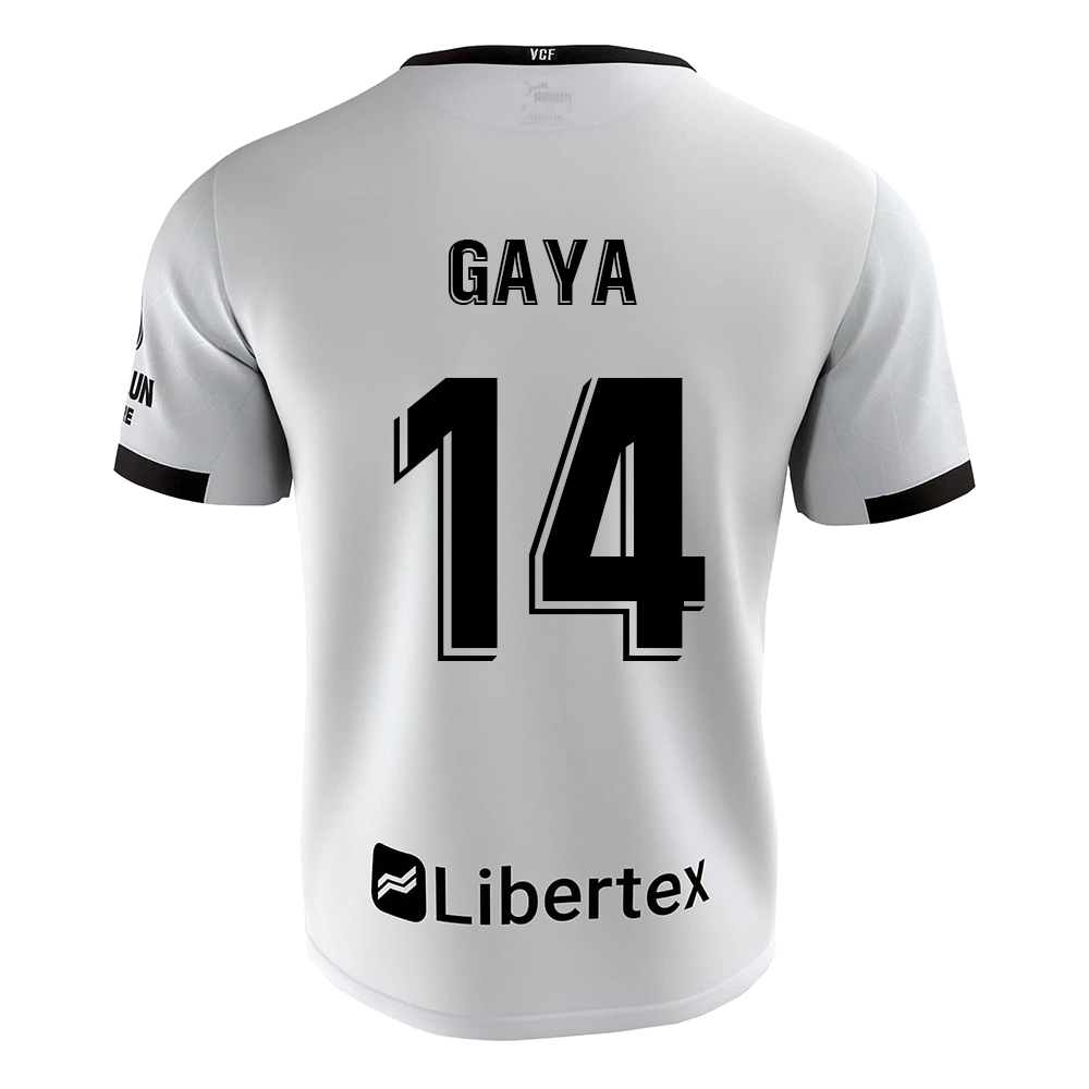 Lapset Jalkapallo Jose Gaya #14 Kotipaita Valkoinen Pelipaita 2020/21 Lyhythihainen Paita