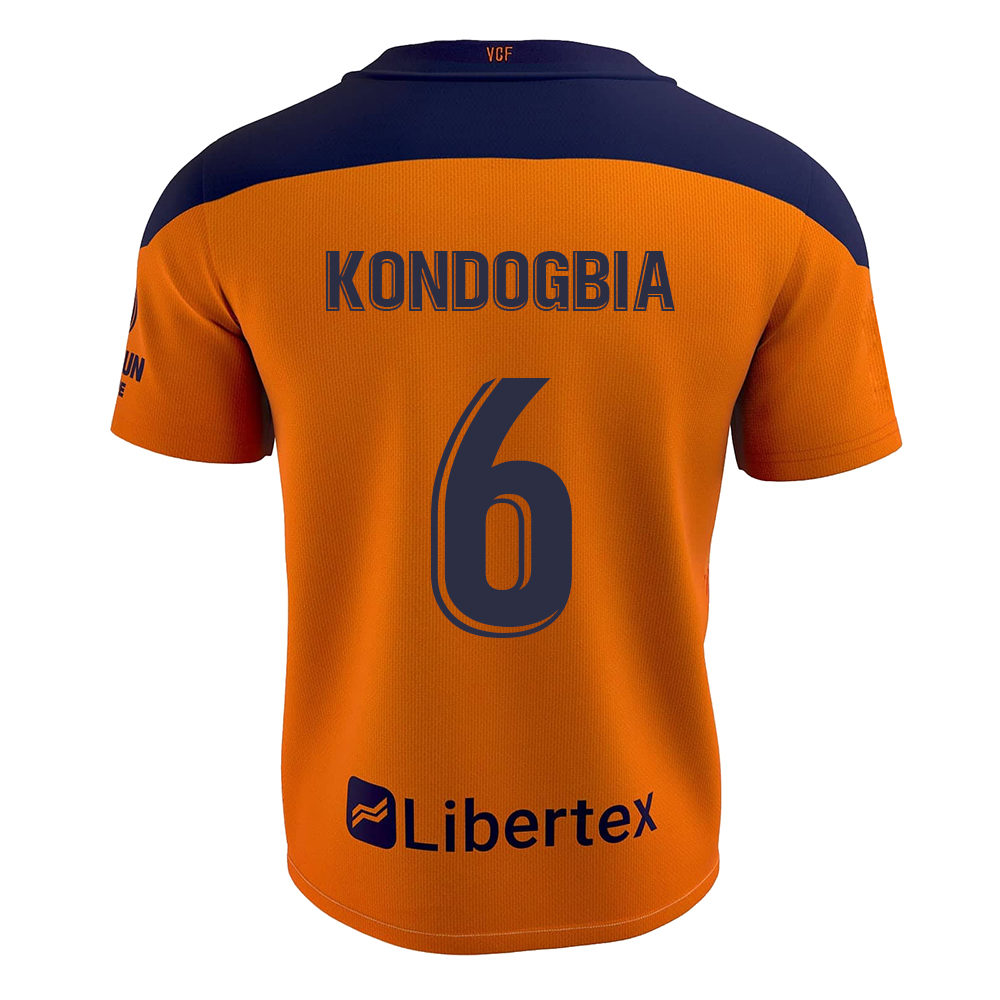 Lapset Jalkapallo Geoffrey Kondogbia #6 Vieraspaita Oranssi Pelipaita 2020/21 Lyhythihainen Paita
