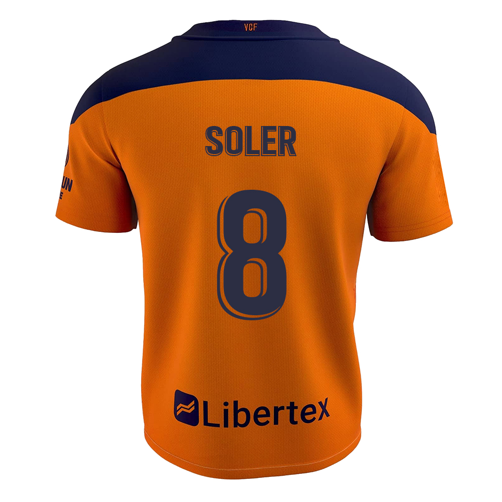 Lapset Jalkapallo Carlos Soler #8 Vieraspaita Oranssi Pelipaita 2020/21 Lyhythihainen Paita