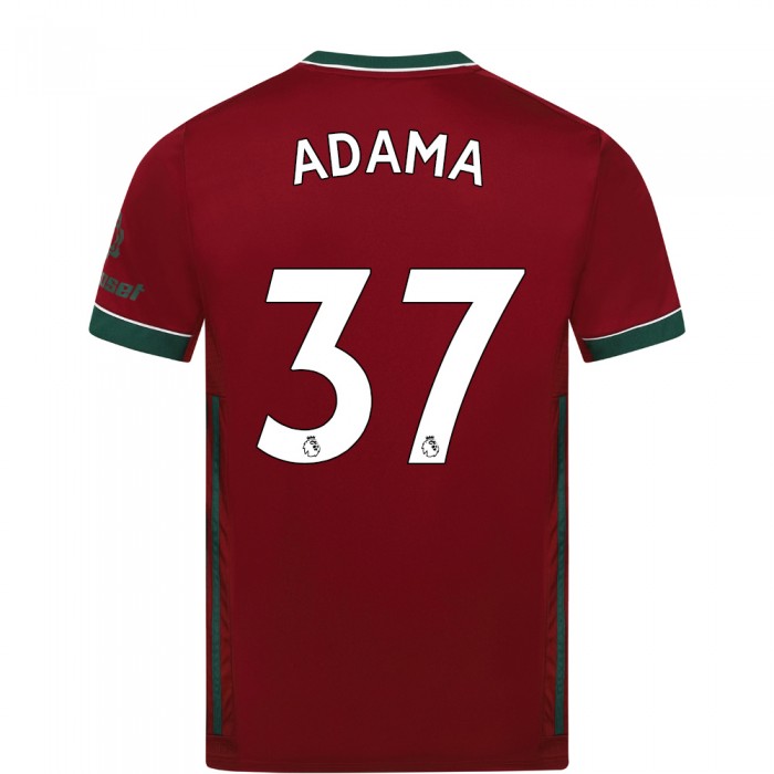 Lapset Jalkapallo Adama Traore #37 3. Paita Karmiininpunainen Pelipaita 2020/21 Lyhythihainen Paita